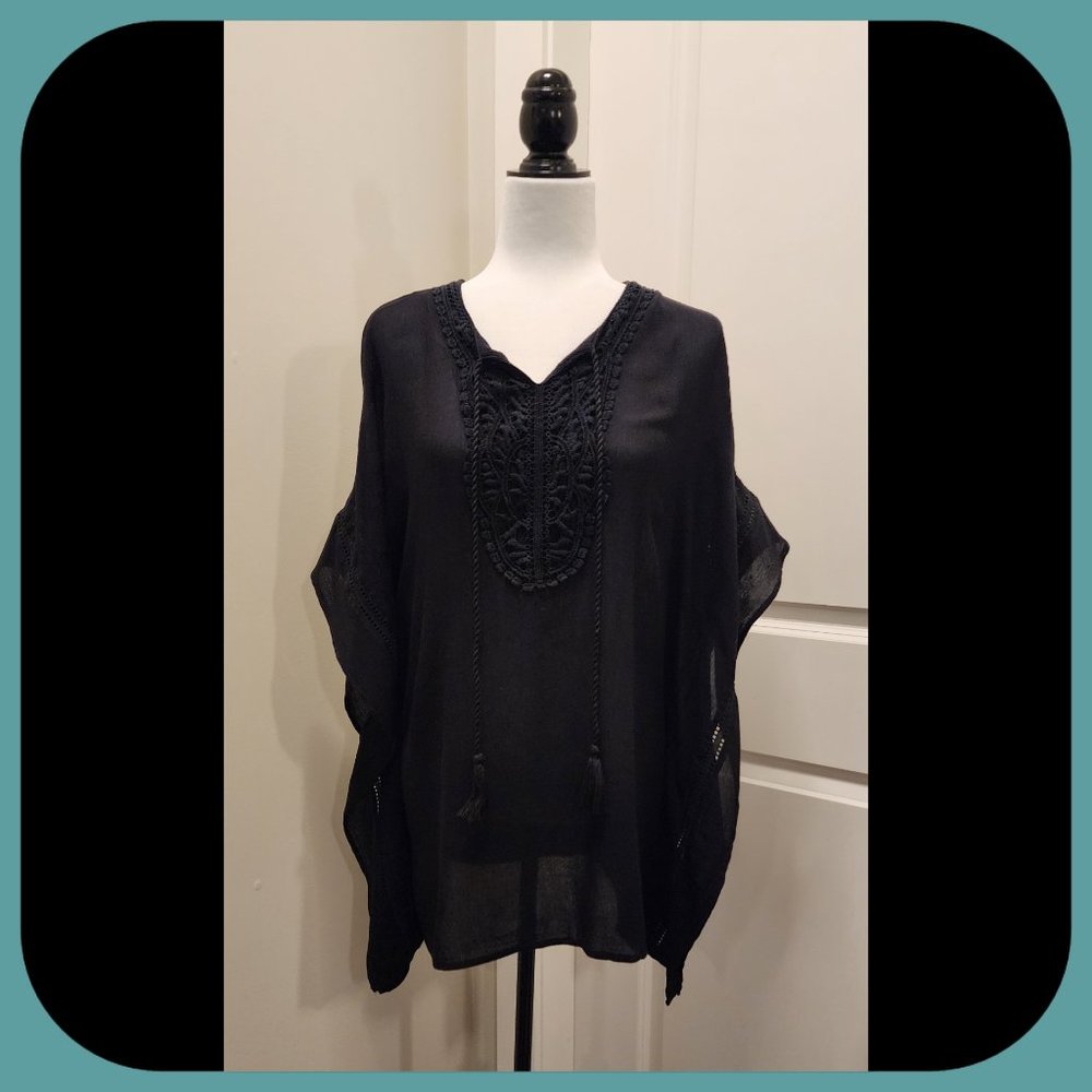 ONYX || Short Kaftan Sleeve Swim Coverup (SIZE M)